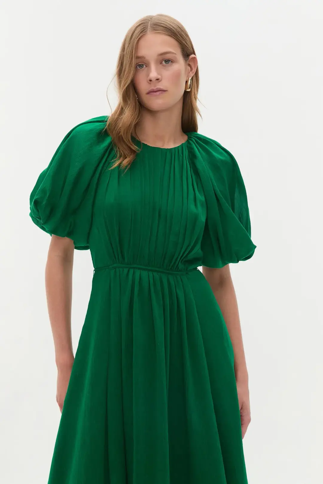 Aje Alma Midi Dress Emerald Sapphire Size 10 for rent on The Volte - main image