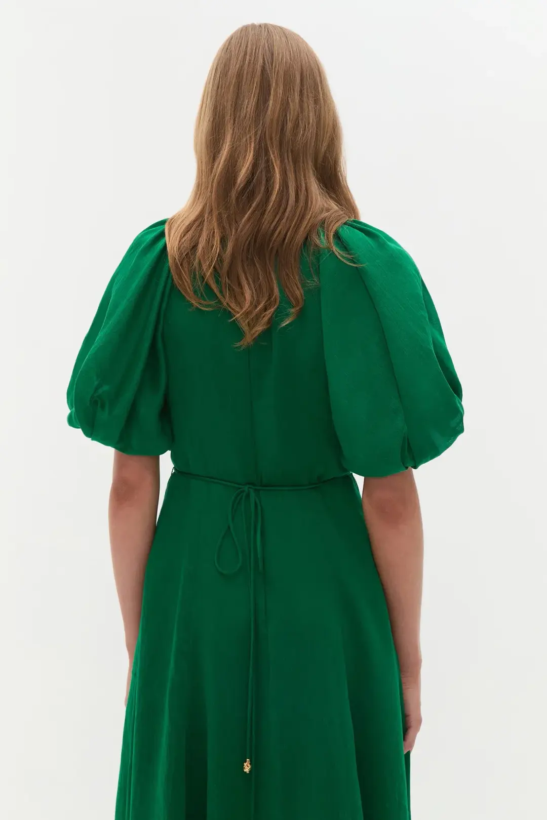 Aje Alma Midi Dress Emerald Sapphire Size 10 for rent on The Volte - main image