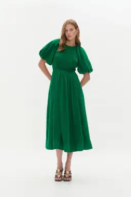 Aje Alma Midi Dress Green Sapphire Size 12