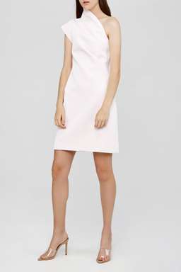 Acler Anguson One Shoulder Mini Dress Pink Size 8 for rent on The Volte - image 1