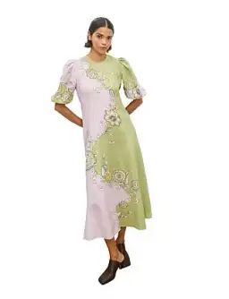 Alemais Sora Midi Dress Pink Size 14 for rent on The Volte - image 1