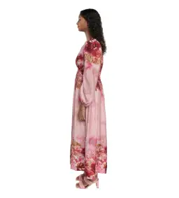 Sheike Swan Lake Midi Dress Pink Floral Size AU 16 for rent on The Volte - image 3