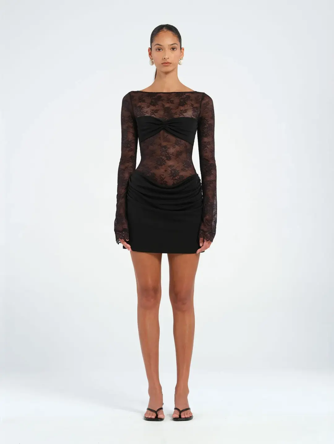 Benni Oskar Mini Dress in Black Size 6 for rent on The Volte - main image