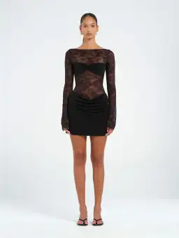 Benni Oskar Mini Dress in Black Size 6 for rent on The Volte - image 1