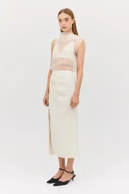 Bianca Spender Cream Organza Cezanne Top Size 10/M for rent on The Volte - image 5