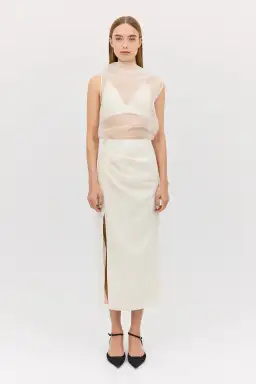 Bianca Spender Cream Organza Cezanne Top Size 10/M for rent on The Volte - image 4