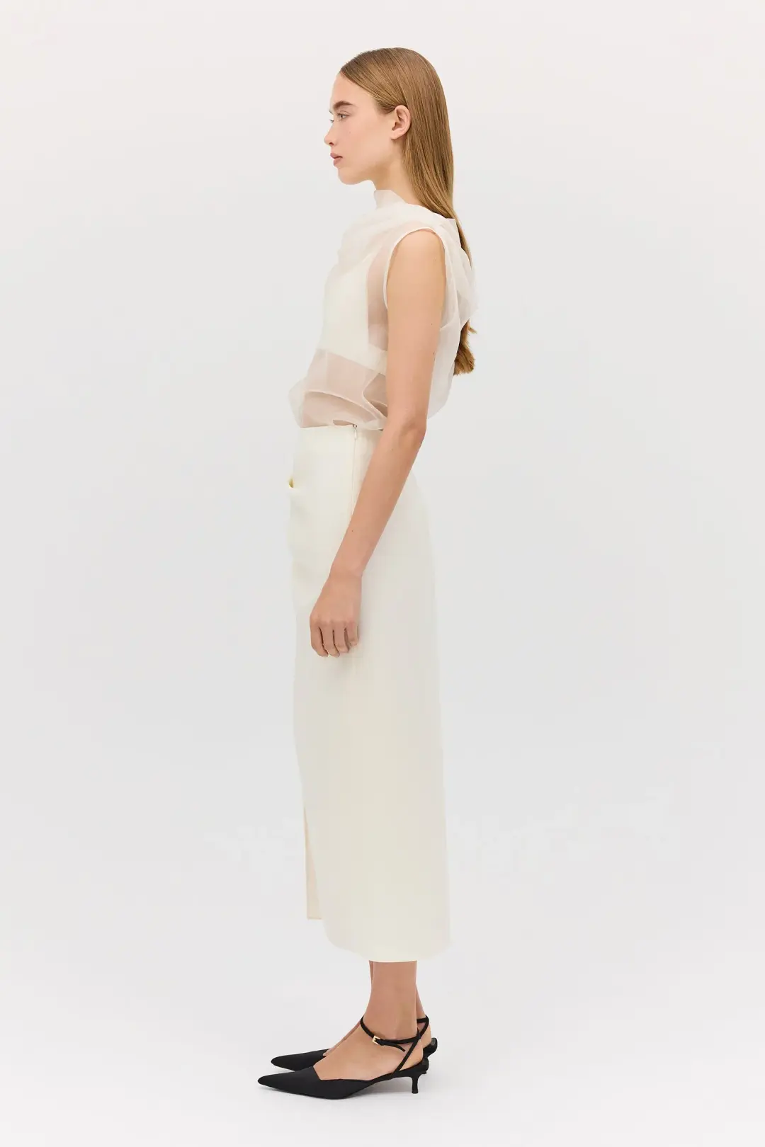 Bianca Spender Cream Organza Cezanne Top Size 10/M for rent on The Volte - main image