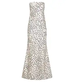 MESHKI Claudette Strapless Satin Maxi Dress Polka Dot Print Size S AU 8 for rent on The Volte - image 5