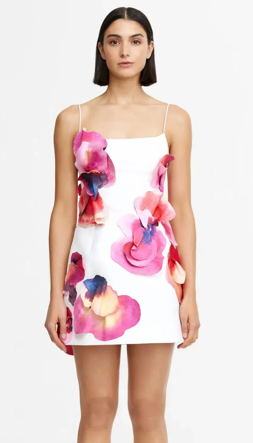 Acler Miltonrise Mini Dress White Print Size 8 for rent on The Volte - main image