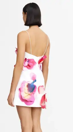 Acler Miltonrise Mini Dress White Print Size 8 for rent on The Volte - image 3