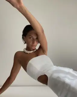 Sir The Label Jacque Strapless Mini Dress Ivory Size AU 8 for rent on The Volte - image 4