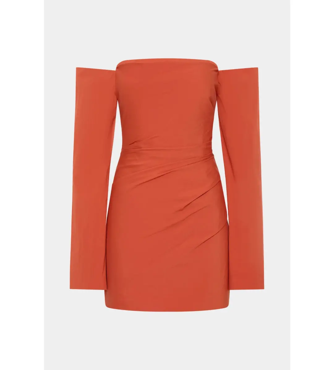 Sir the Label Rossana Off Shoulder Mini Dress Terracotta Size 2 AU 10 for rent on The Volte - main image