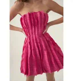 Aje Hybrid Sleeveless Mini Dress Fuchsia Rose Size 6 for rent on The Volte - image 4
