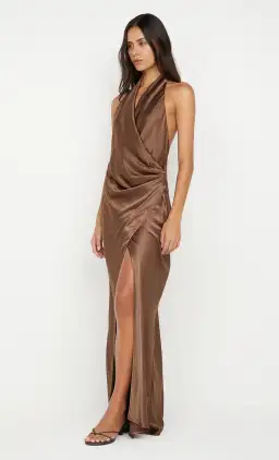 Bec & Bridge Elisia Wrap Maxi Dress Milk Chocolate Size 8 for rent on The Volte - image 3