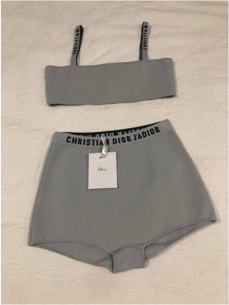 Christian Dior two piece set grey size 8 for rent on The Volte - main image