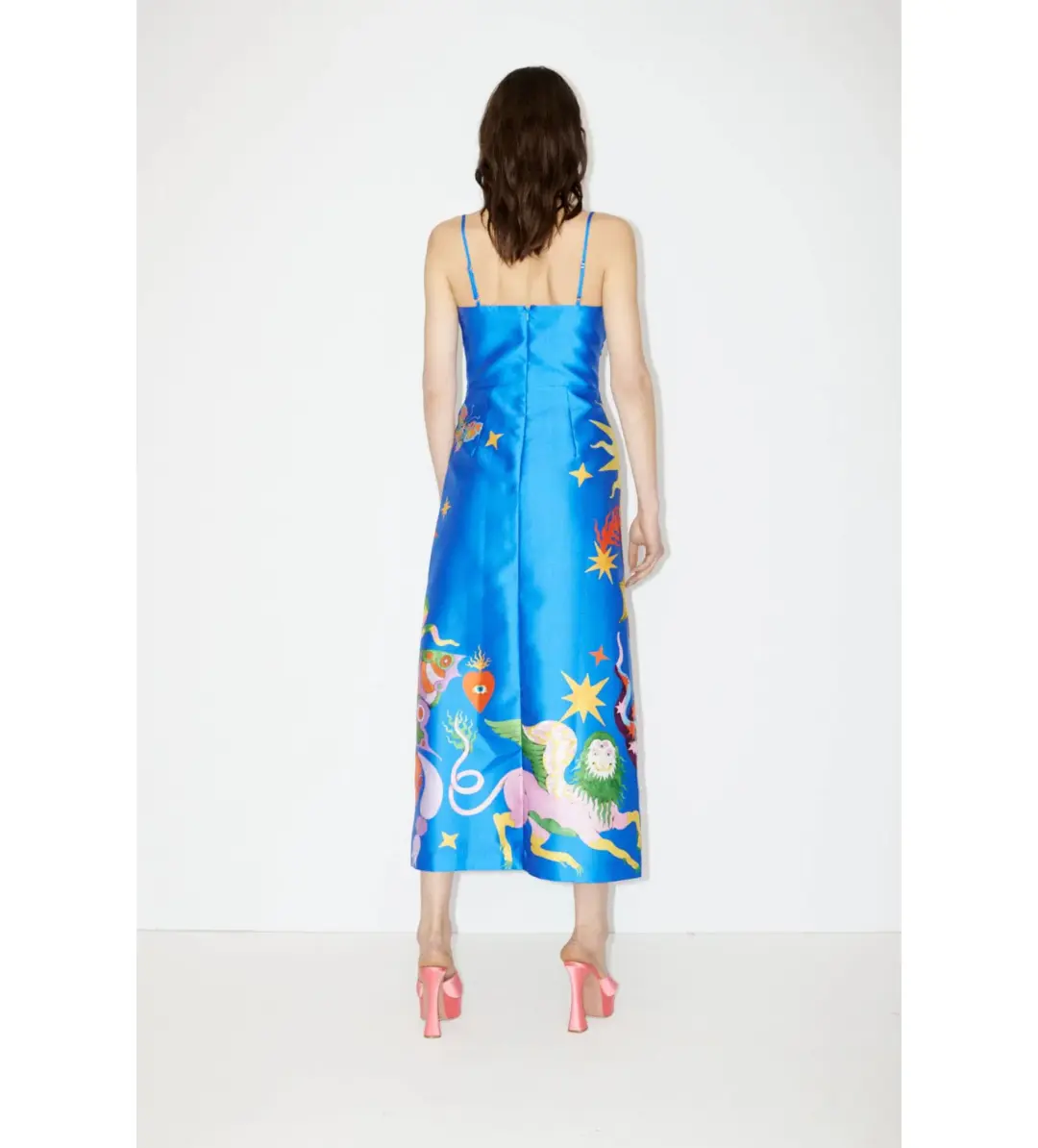 Alémais Guardian Silk Midi Dress in Blue Size XL / AU 16 for rent on The Volte - main image