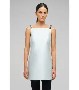 Oroton Embellished Mini Dress Pale Blue Size AU 6 for rent on The Volte - image 2