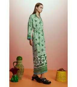 Alémais Lula Midi Dress Green Size AU 14 for rent on The Volte - image 3