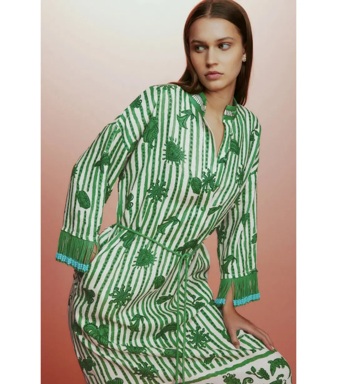 Alémais Lula Midi Dress Green Size AU 14 for rent on The Volte - main image