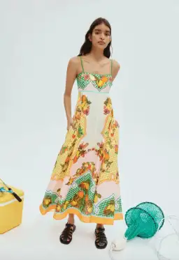 Alemais Lemonis Midi Sundress Multi Size AU 12