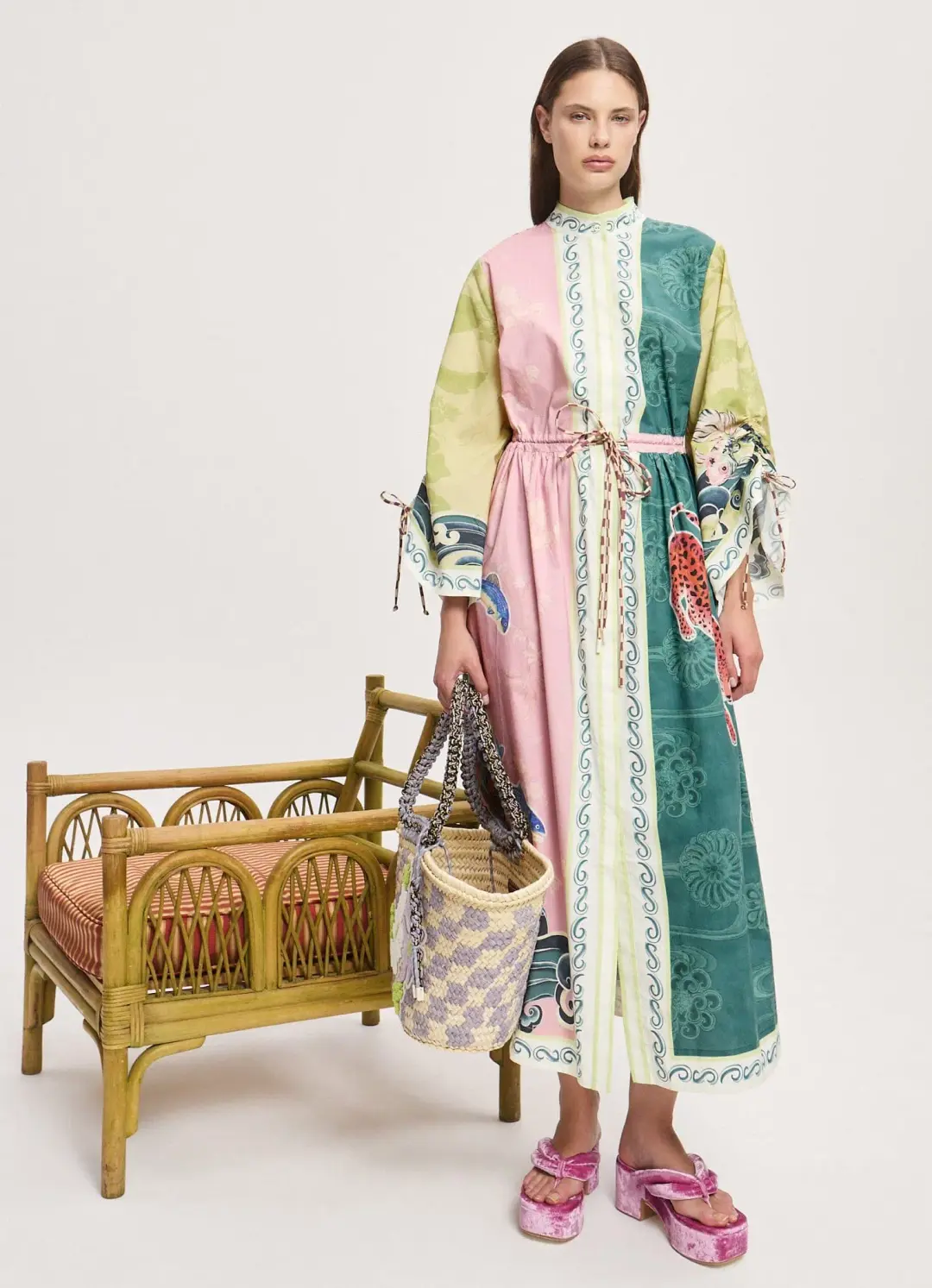 Alémais Rochester Midi Shirtdress Multi Size 16 for rent on The Volte - main image