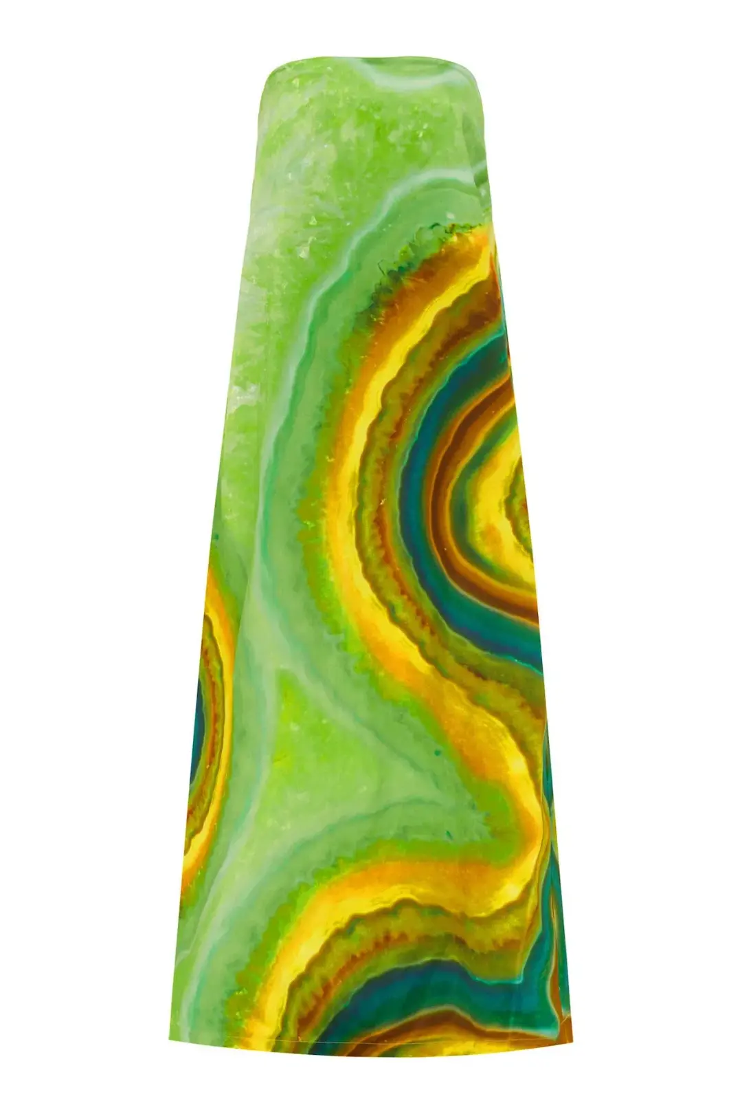 Alémais Iris Maxi Strapless Gown Green Print Size 16 for rent on The Volte - main image