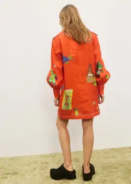 Alémais Contessa Mini Dress in Orange Size 16 for rent on The Volte - image 3