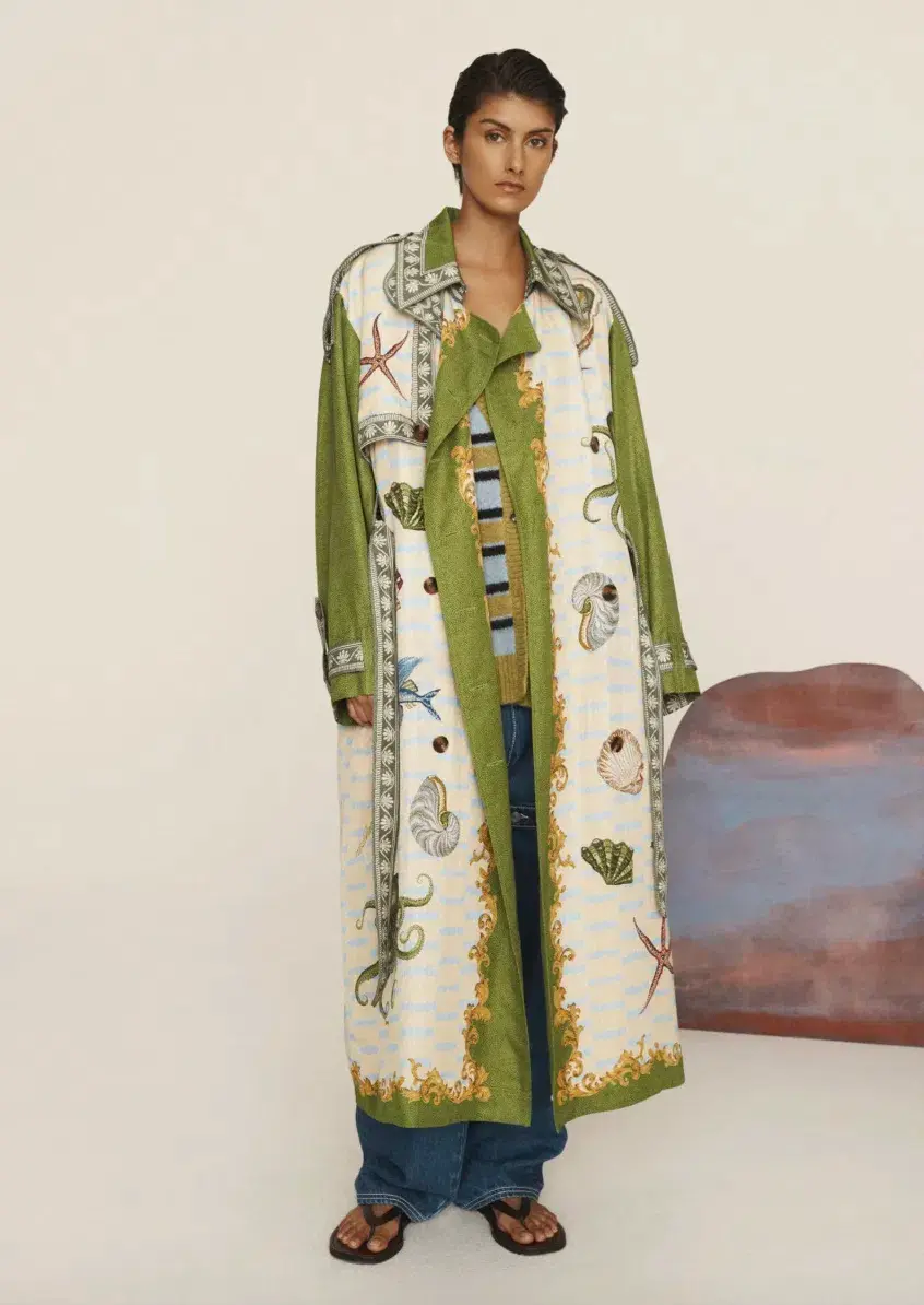 Alémais Bath House Trench Print Size 16 for rent on The Volte - main image