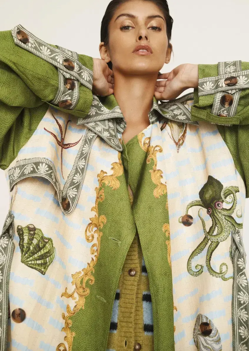 Alémais Bath House Trench Print Size 16 for rent on The Volte - main image