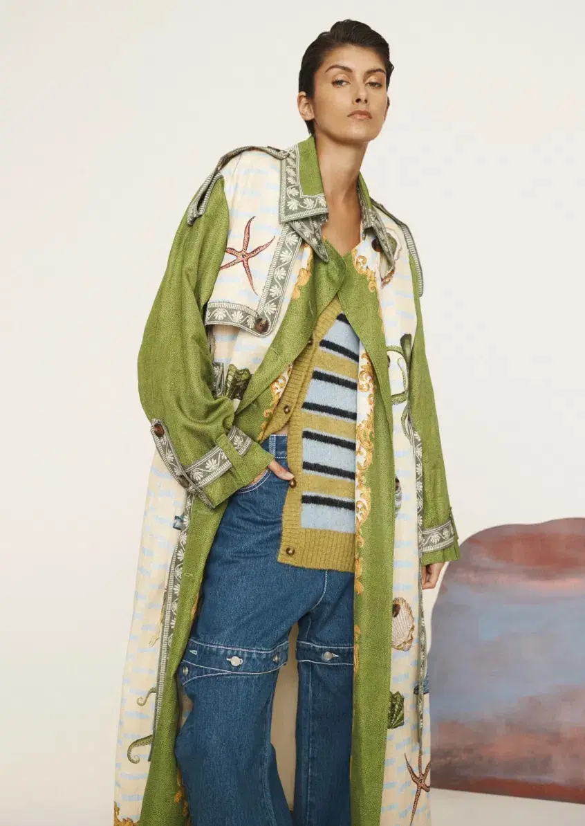 Alémais Bath House Trench Print Size 16 for rent on The Volte - main image