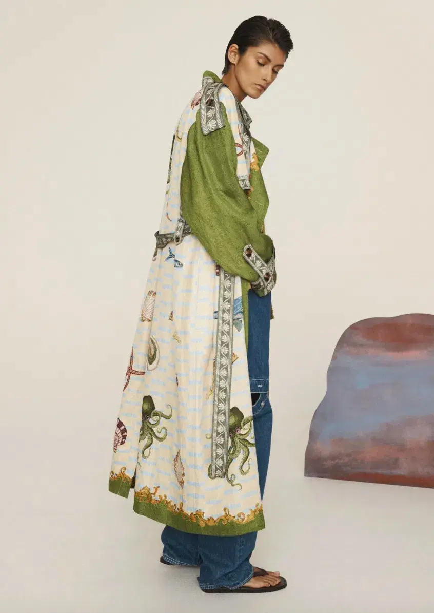 Alémais Bath House Trench Print Size 16 for rent on The Volte - main image