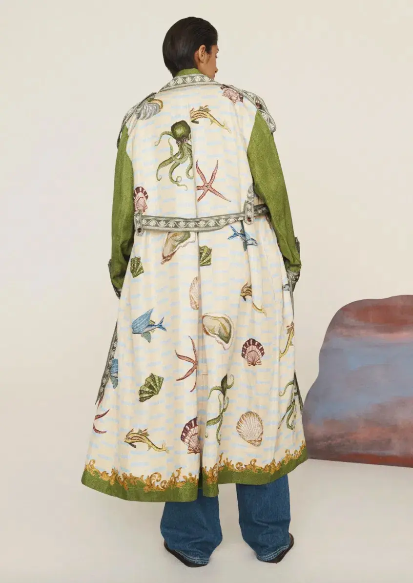 Alémais Bath House Trench Print Size 16 for rent on The Volte - main image