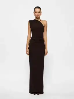 Effie Kats Greer Gown Coffee Brown Size 10 for rent on The Volte - image 1