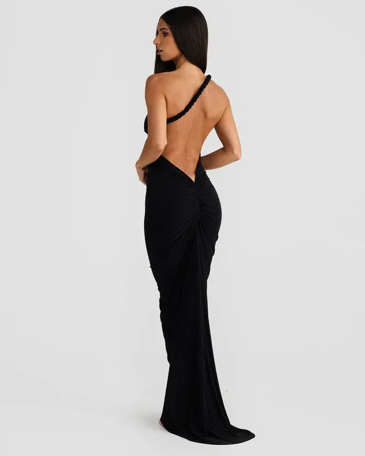 Melani the Label Maia Dress Maxi Black Size AU 6 for rent on The Volte - main image
