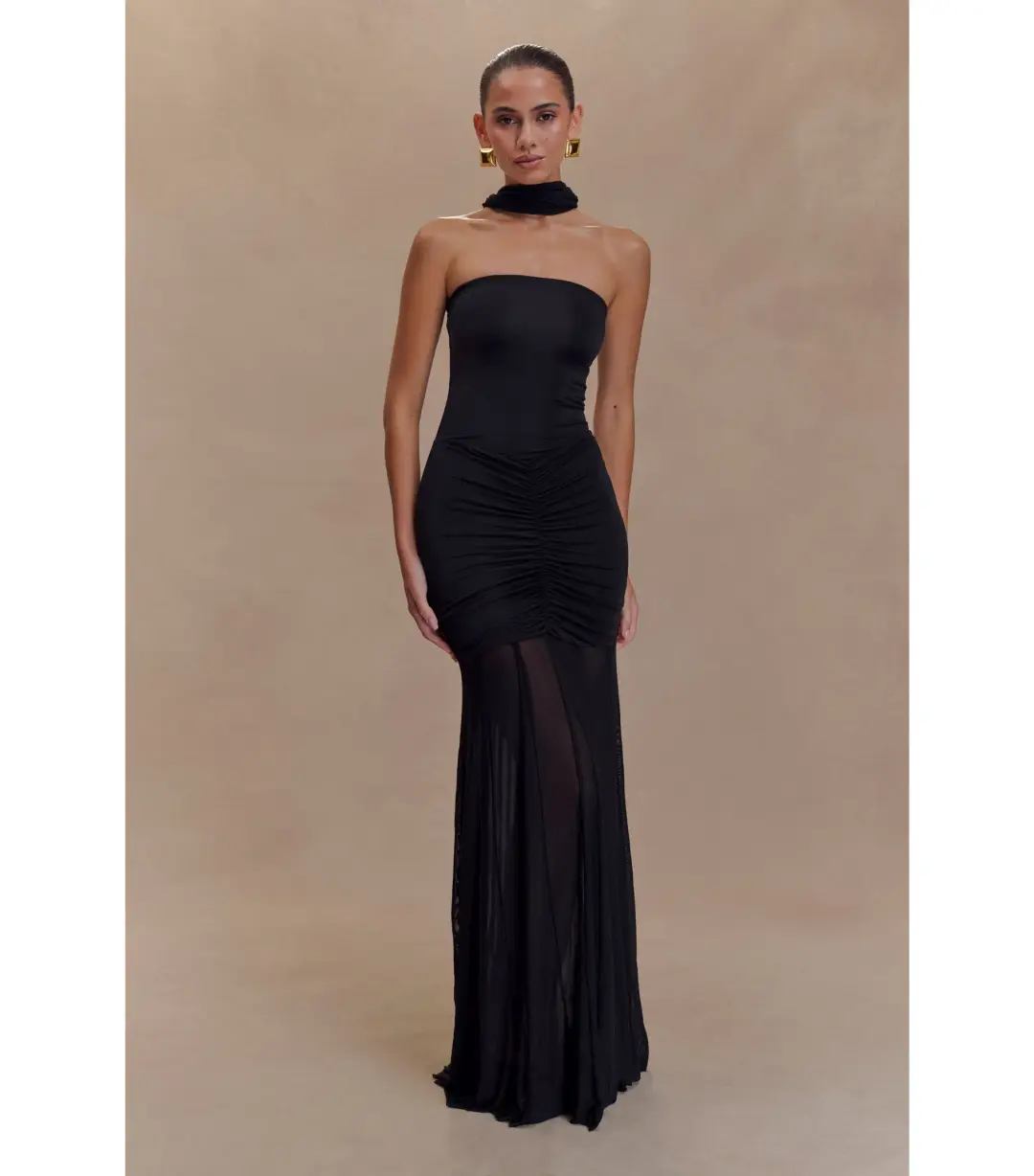 Meshki Caspian Maxi Dress Black Size XS / AU 6 for rent on The Volte - main image