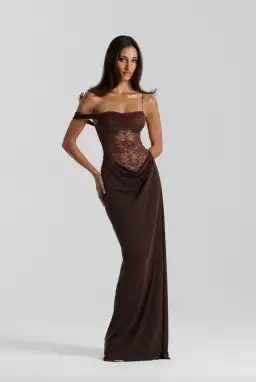 Natalie Rolt Sloane Espresso Dress Size 8