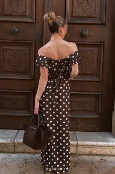 Design by Si Luna Dress Maxi Brown Size AU 6 for rent on The Volte - main image