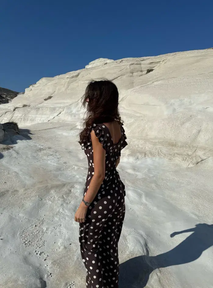 Design by Si Luna Dress Maxi Brown Size AU 6 for rent on The Volte - main image