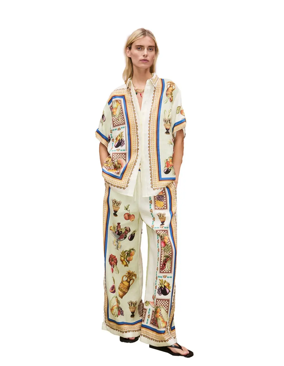 Alemais Mercado Shirt Multi Print Size for rent on The Volte - main image