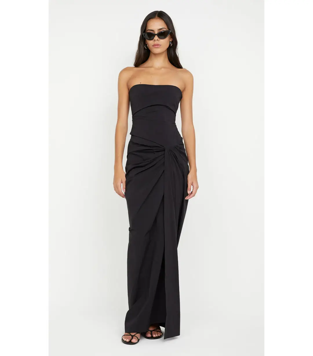 Bec & Bridge Domenic Strapless Dress Black Size AU 6 for rent on The Volte - main image