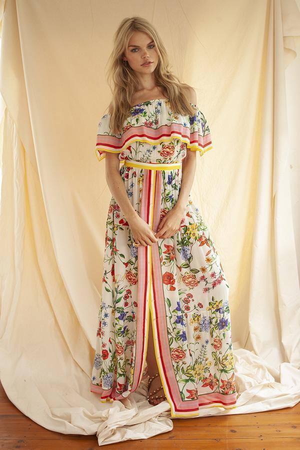 Coco Ribbon Here Comes the Sun Maxi Dress size 10 for rent on The Volte - main image
