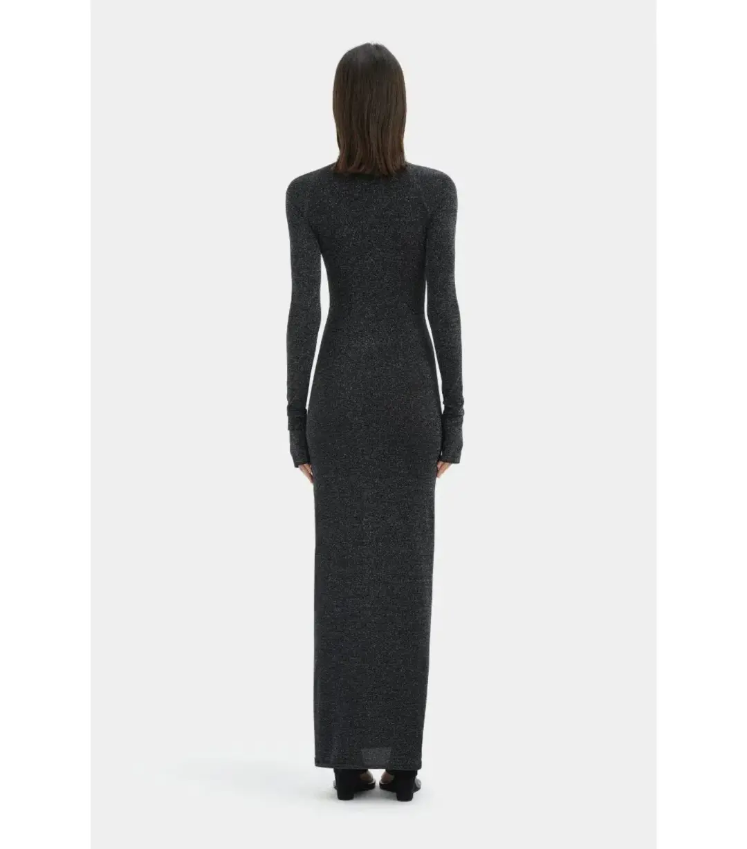 Sir the Label Chiano Long Sleeve Maxi Dress in Black Silver Size 2 / AU 10 for rent on The Volte - main image