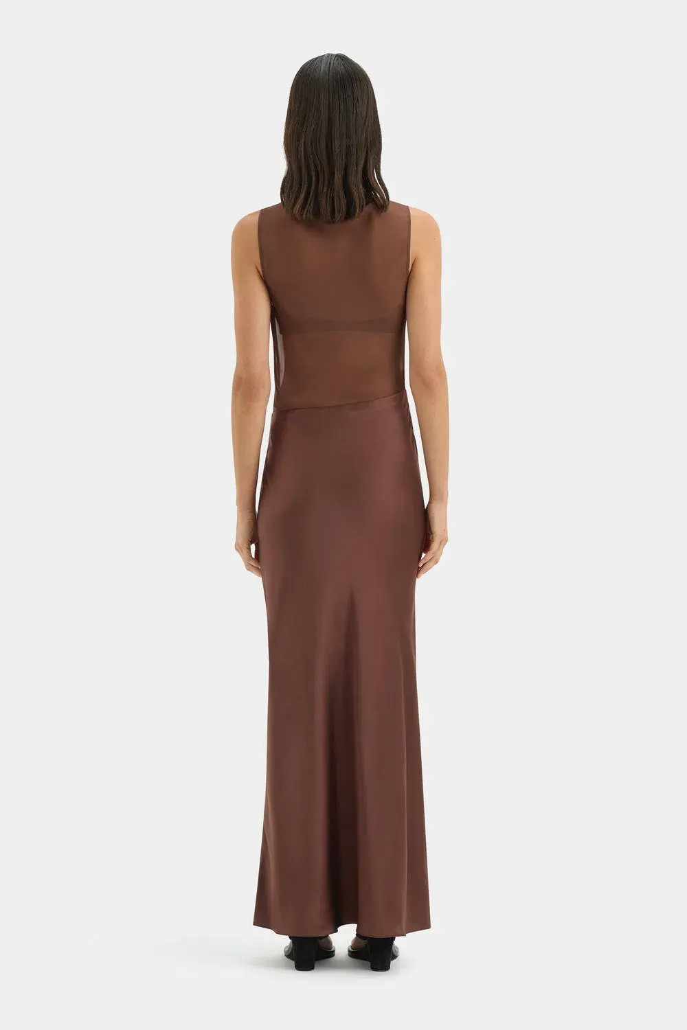 Sir the Label Luca Full Length Gown in Chestnut Brown Size 2 / AU 10 for rent on The Volte - main image