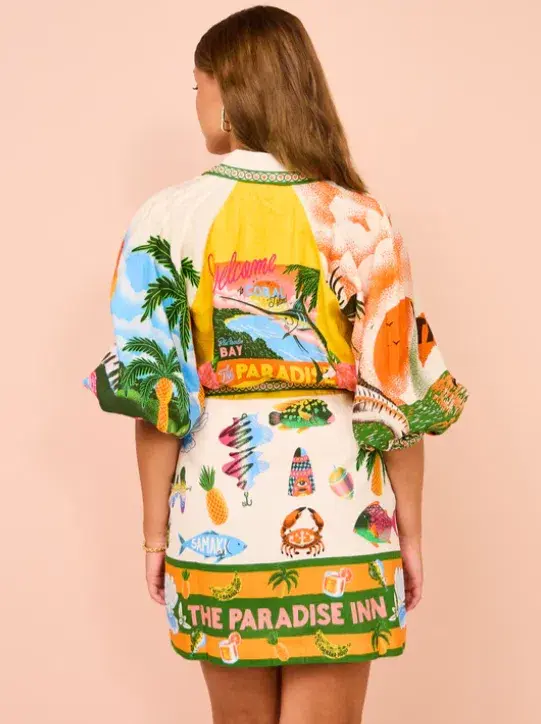 Alemais Paradiso Mini Dress Muti Size AU 8 - Image 4