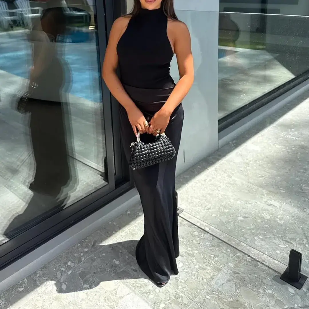 Henne Soraia Dress Black Size 8 for rent on The Volte - main image