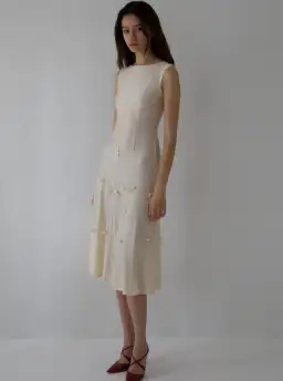BUCI NY Heiress Dress In Cream Size 8 for rent on The Volte - image 2