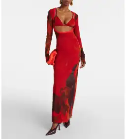 Sir the Label Libertine Printed Cutout Maxi Dress Print Size 8