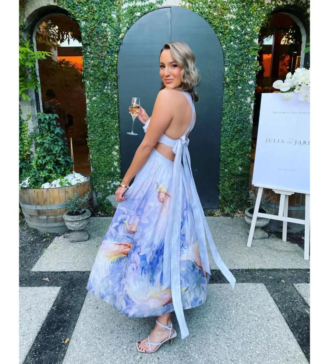 Zimmermann Candescent Bralette Gown Lavender Bird Size 2 AU 12 for rent on The Volte - main image