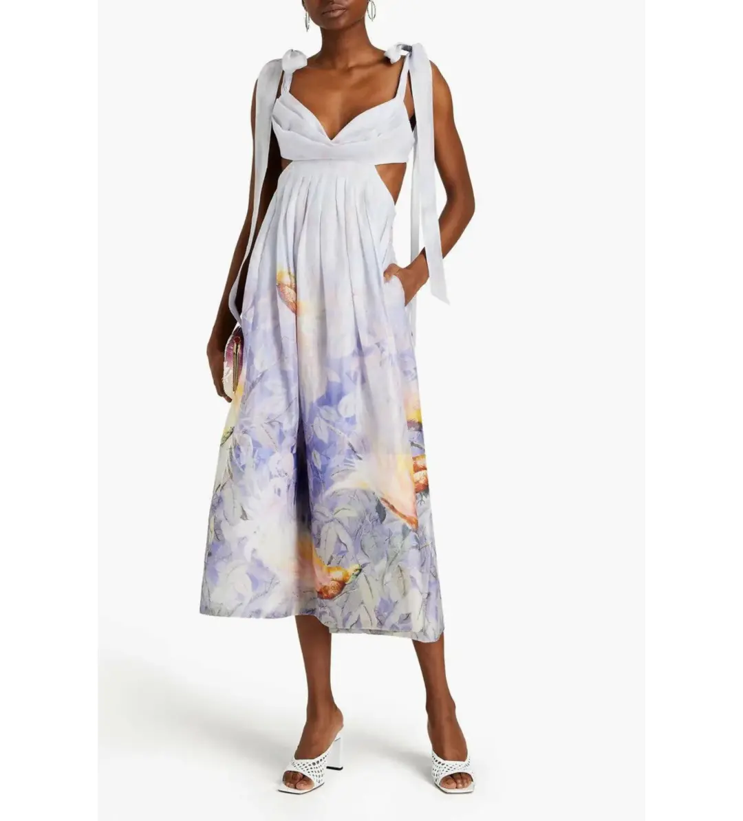 Zimmermann Candescent Bralette Gown Lavender Bird Size 2 AU 12 for rent on The Volte - main image