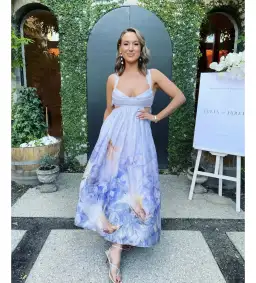 Zimmermann Candescent Bralette Gown Lavender Bird Size 2 AU 12 for rent on The Volte - image 2